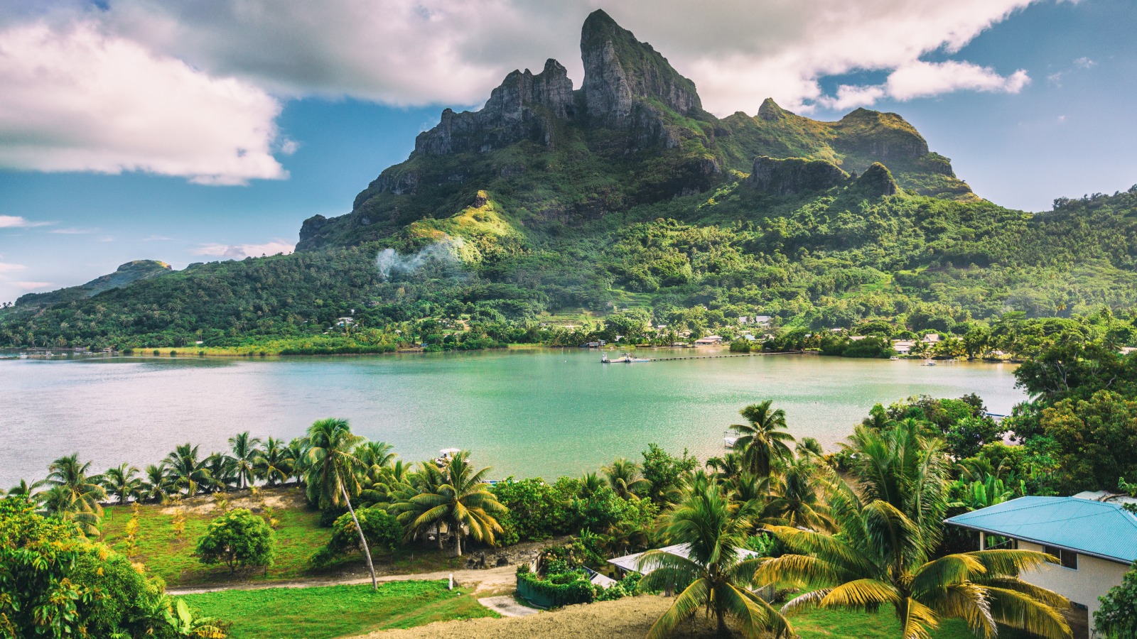 Bora Bora and Mount Otemanu nature landscape in Tahiti, French Polynesia