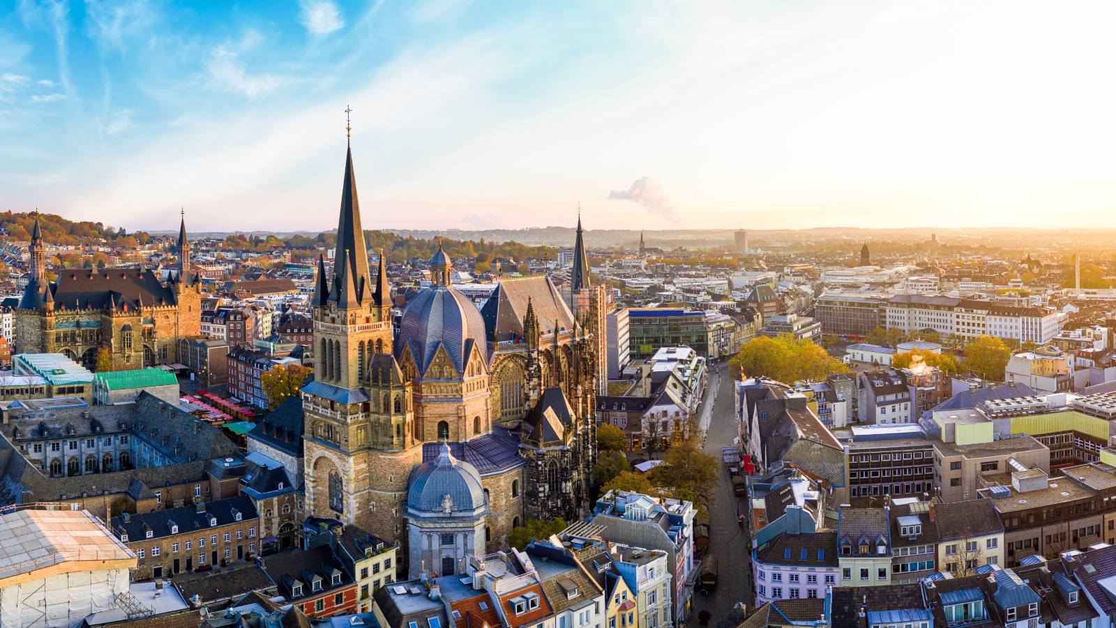 Panoramic view of Aachen, Germany