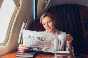 business travel private jet