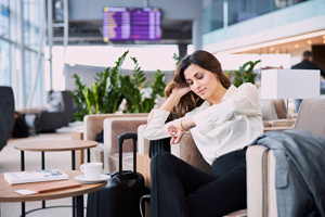 Business Traveler Waiting in Airport