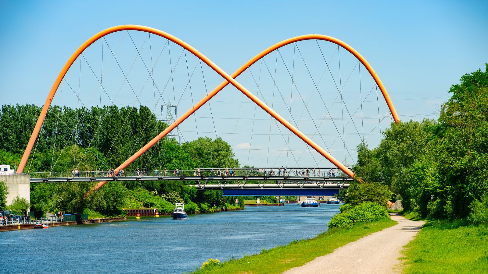 Bridge over the Rhein-Herne-canal near Gelsenkirchen/Germany