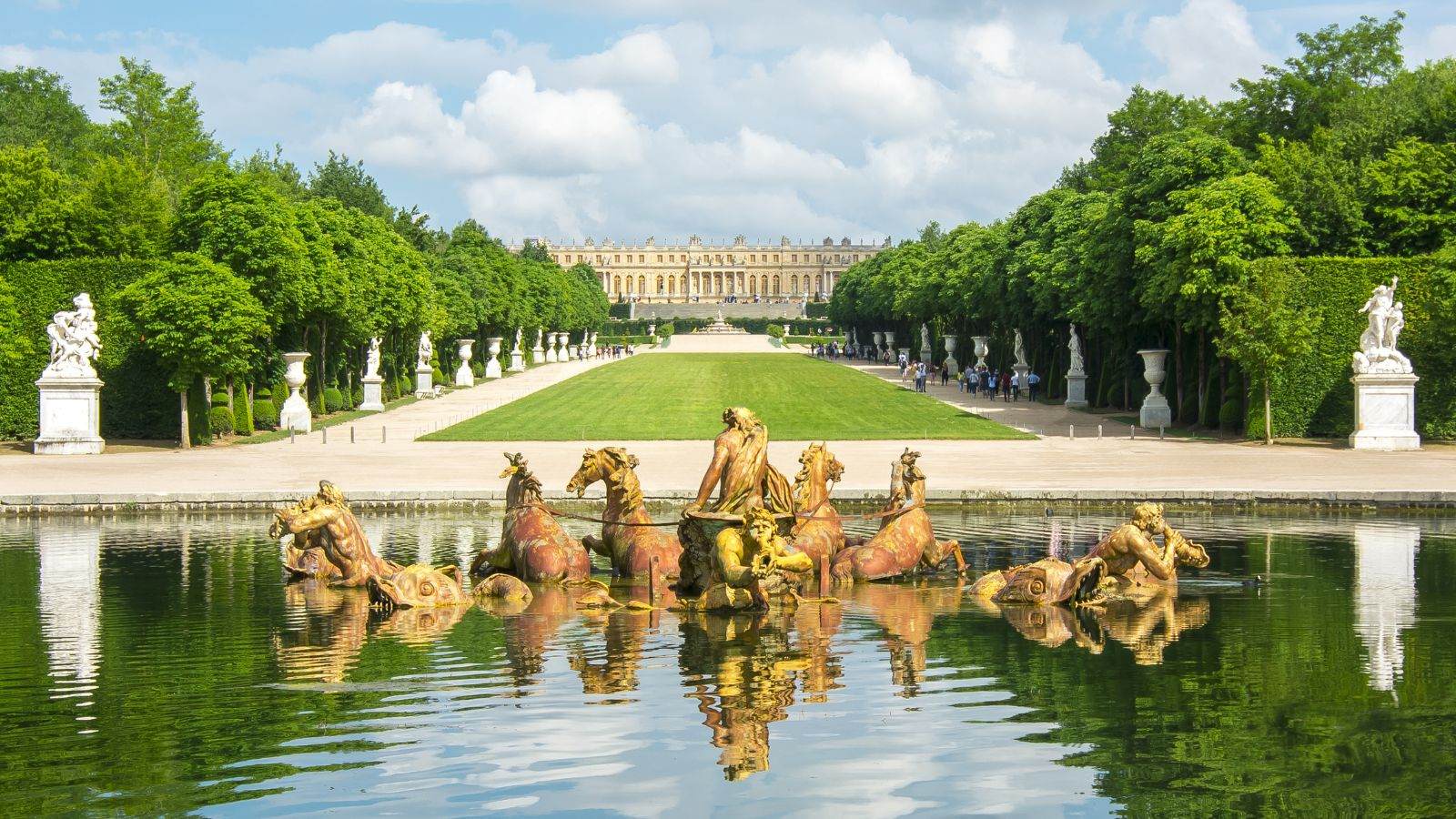 Apollo fountain in Versailles gardens, Paris, France
