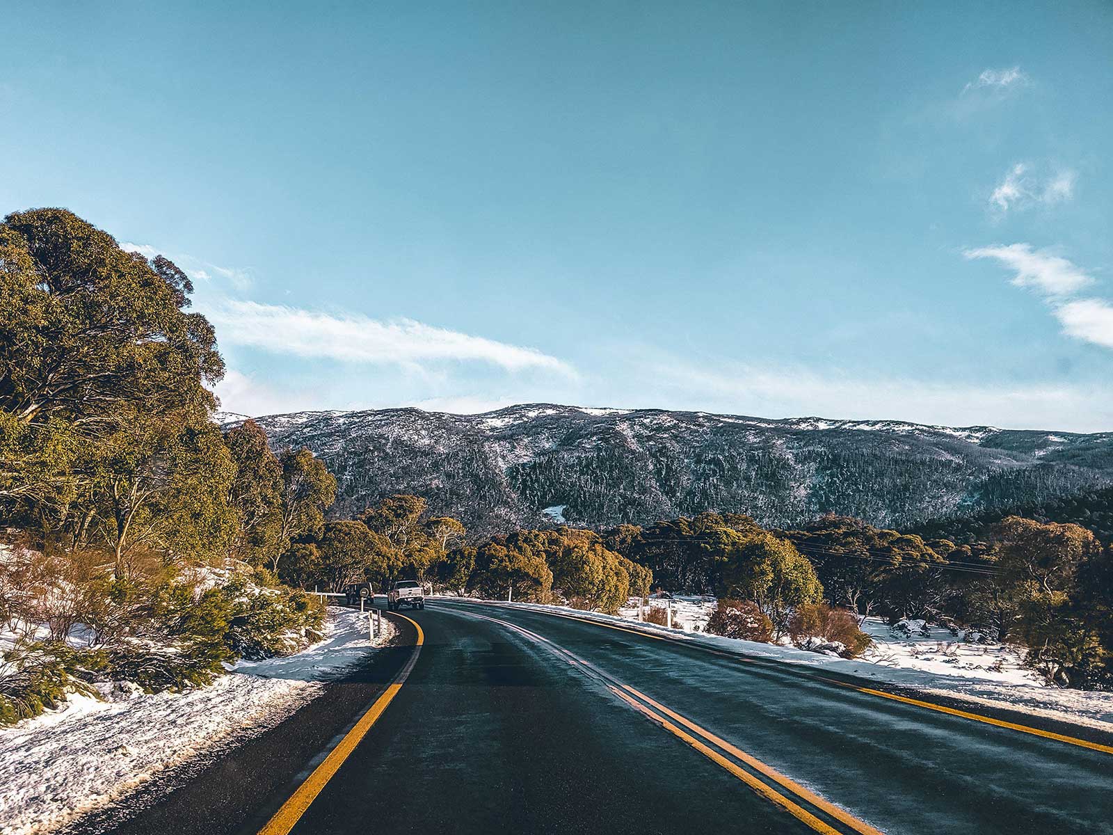 Road to the Thredbo ski resort, New South Wales, Australia