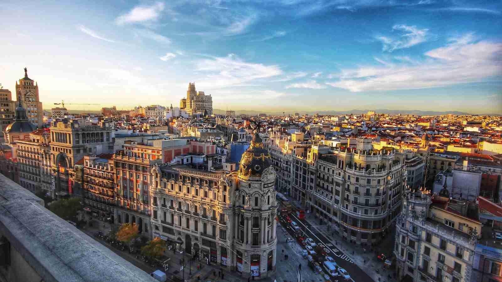 Rooftop view of Madrid, Spain