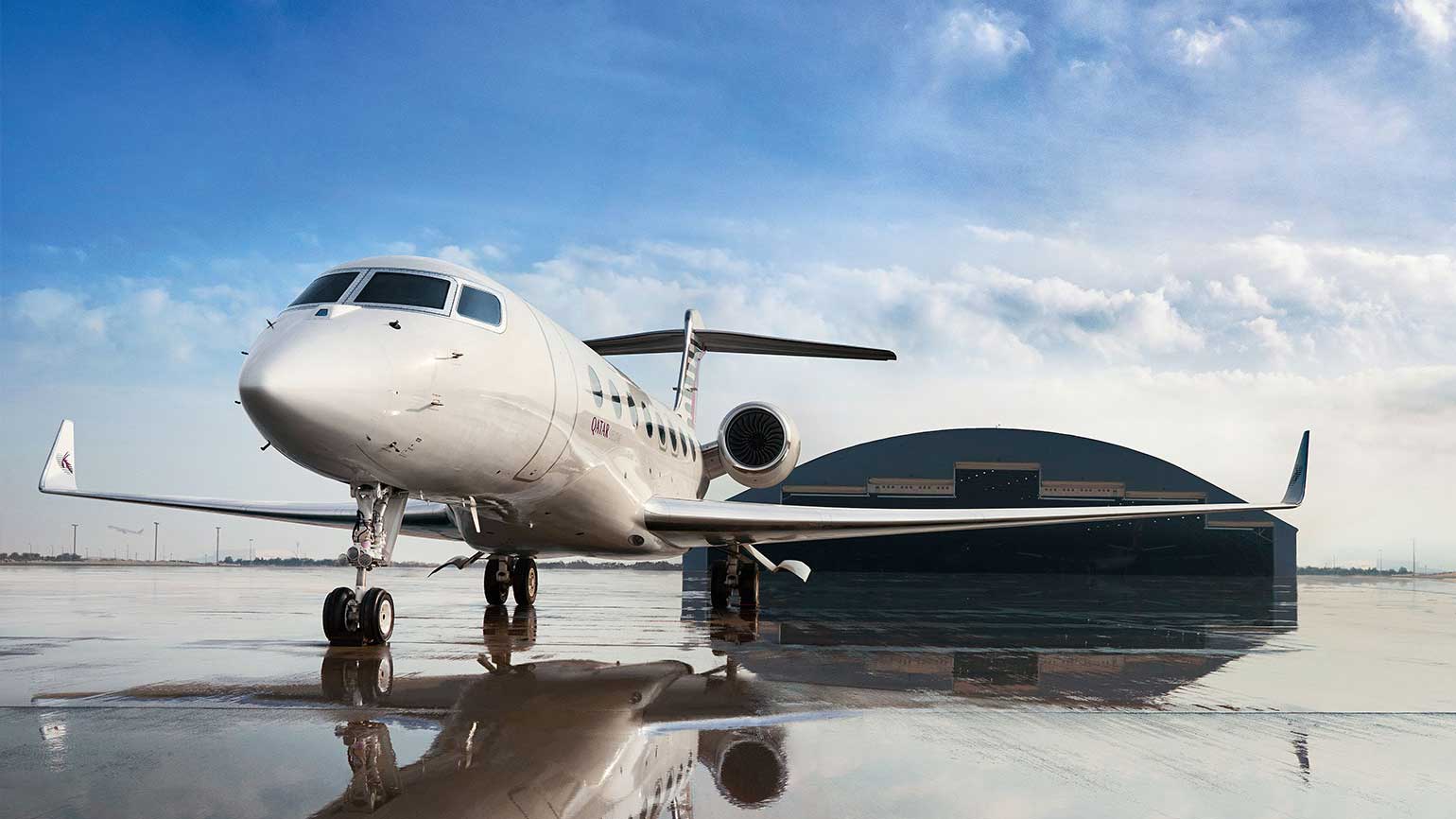 Gulfstream G650 outside hangar